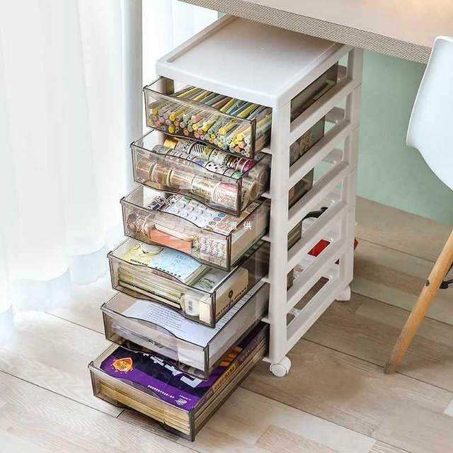 Desk storage shelf under the table mobile bookshelf with wheeled bookcase floor storage cabinet bottom children's picture book shelf box