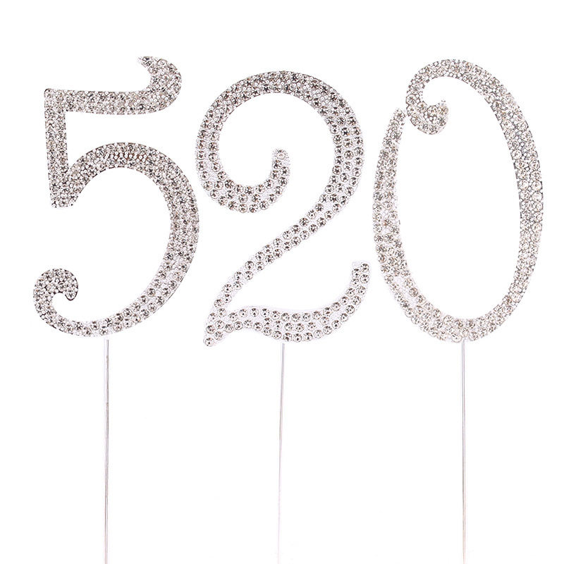 大数字生日蛋糕插牌金属水钻18岁插件派对蛋糕装饰布置用品,淘宝优惠券,粉丝福利购,淘宝优惠卷