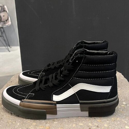 Vans范斯 SK8-Hi 生胶底休闲运动风高帮情侣板鞋VN000CRMBLK现货 - 图0