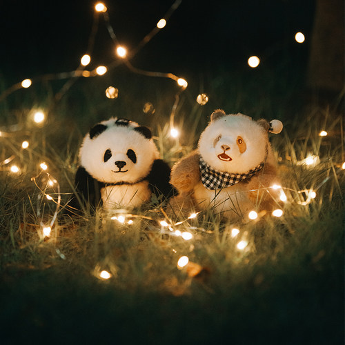 熊猫玩偶包包挂件花花钥匙扣七仔毛绒公仔千寻日记正版玩具伴手礼 - 图2