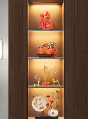 速发新中式高档高端大气上视次客厅酒柜电套柜装饰品摆件档装组合