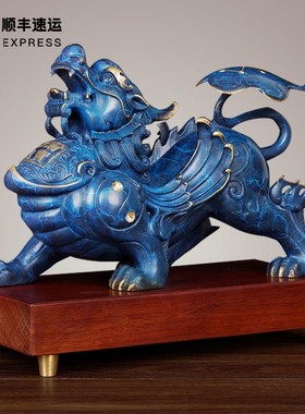 速发对财礼貅摆件大号一招纯铜办公室摆件店铺公司开业商务貔品装