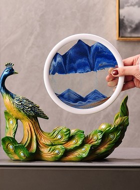 速发流家画客厅孔雀摆件沙居电视居酒柜装饰品新房子搬家乔迁新柜