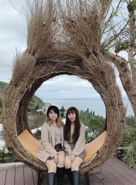 抖音户外网红鸟巢风景区打卡摄影创意道具民宿秋千爱心巴厘岛鸟巢
