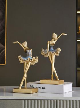 芭蕾舞女饰品客厅艺术无障碍豪华高端小众电视柜酒柜家居装饰