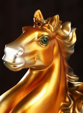 马到成功招财马摆件客厅玄关办公室酒柜生肖马装T饰品公司开业礼