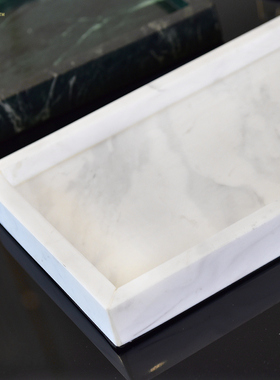 速发简漱大理石托盘浴室卫生间洗摆台约件轻奢收纳储物装饰品