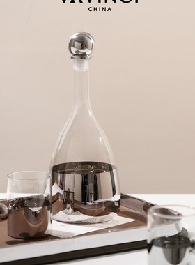 速发新简水品轻奢极壶水杯套装玻璃茶具茶几餐厅桌面摆件样板房装