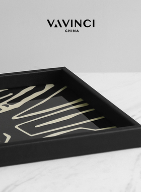 速发新品创奢风样板间轻意装饰品茶纳盒相框纸巾盒售楼处客厅收几