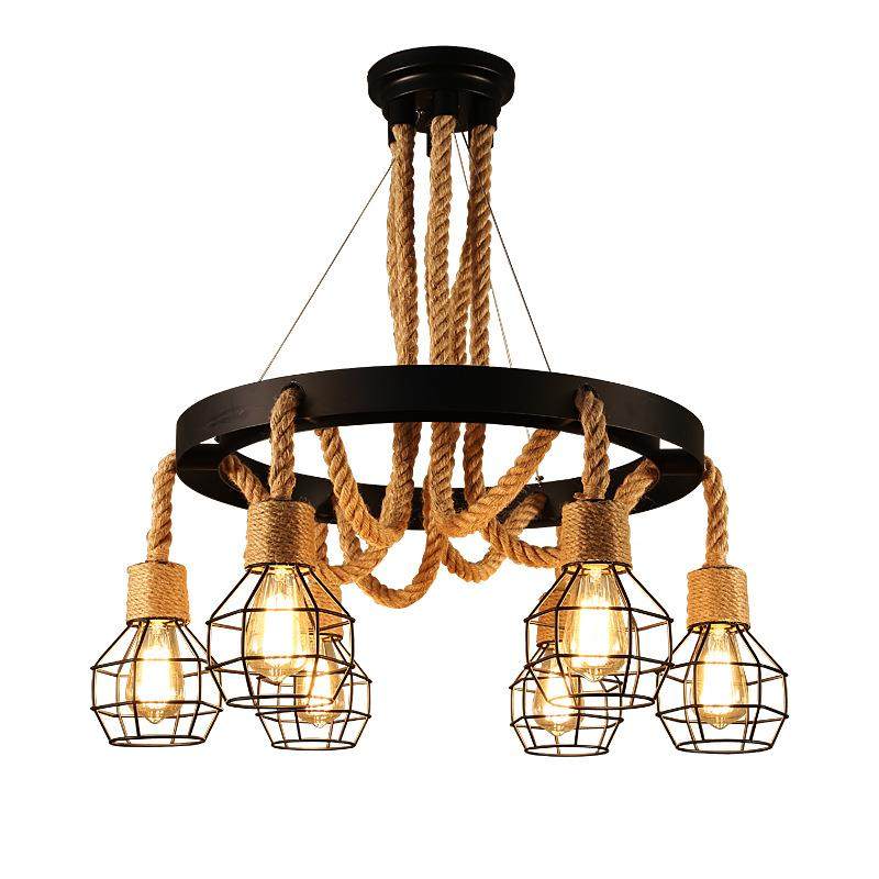 工业风复铁艺绳装饰美吊灯创意个性麻服装发廊网咖餐厅酒870古吧,淘宝优惠券,粉丝福利购,淘宝优惠卷