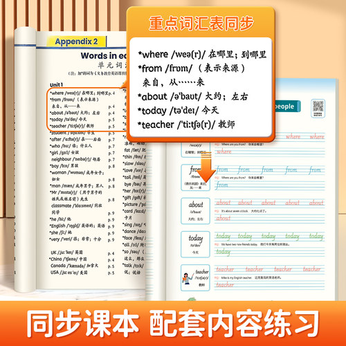 2025新星空猫英语同步练字帖人教版PEP国标体三四五六年级上下册英语写字通课课练课本教材同步字帖小学生专用练字摘抄本一日一练 - 图1