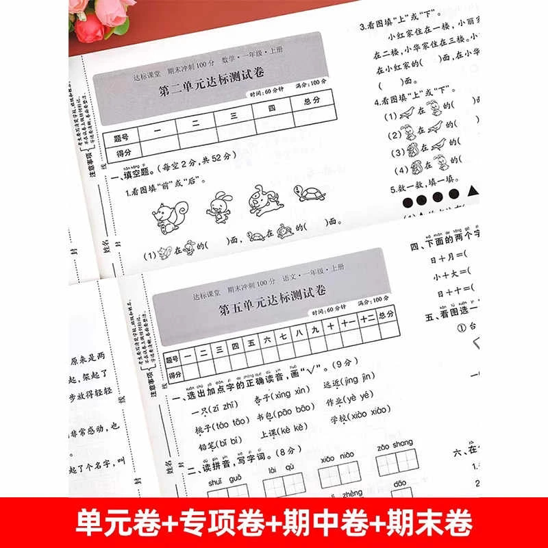 期末冲刺100分一年级二三年级四五年级六年级上册下册试卷测试卷全套人教版语文数学练习题练习册单元期中期末专项状元同步达标卷