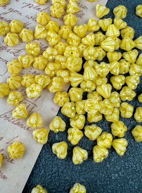 雾莲花珠4x6mm捷克进口琉璃珠