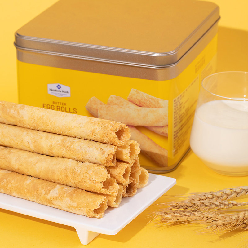Member's Mark 山姆黄油鸡蛋卷香浓酥脆饼干铁盒装会员超市代购,淘宝优惠券,粉丝福利购,淘宝优惠卷