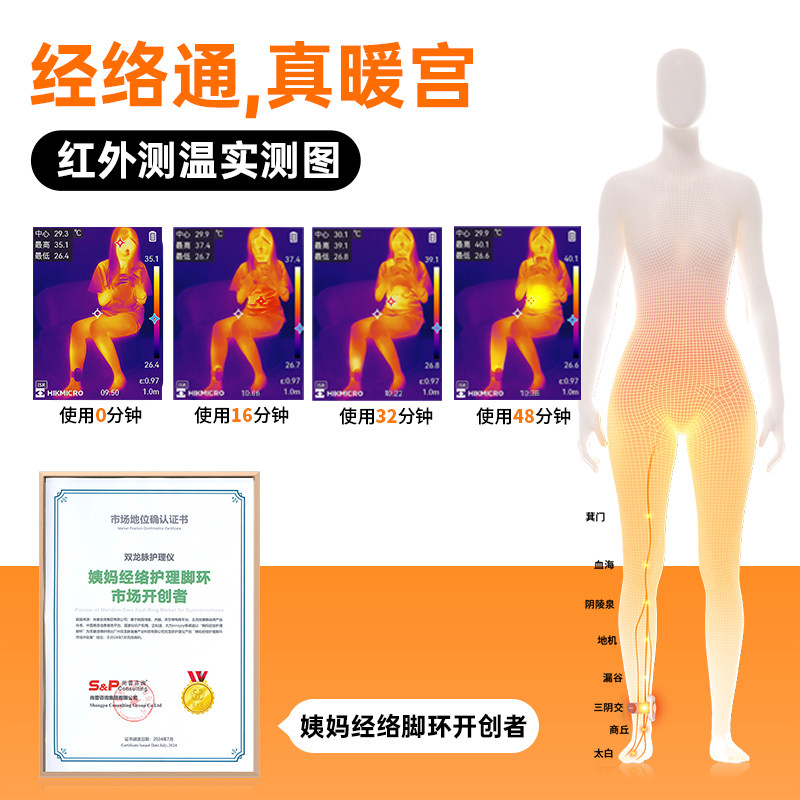 双龙脉痛经缓解神器礼盒节日送女友经络按摩器暖宫带礼物女生