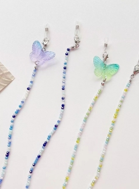 童趣防掉潮口罩链复古网红女老花