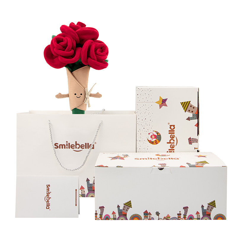 Smilebella毛绒玩偶花束仿真手捧花玩具娃娃公仔鲜花毕业七夕礼物