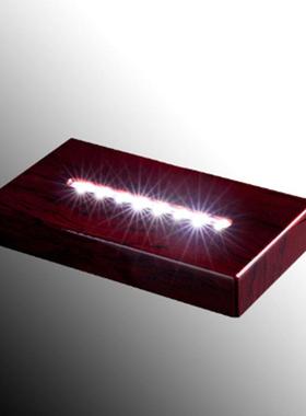 长方形木质钢琴漆3D内雕水晶工艺品摆件专用底座 各种尺寸可选