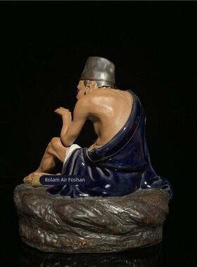 石湾公仔陶瓷济公摆件创意客厅玄关电视柜工艺品装饰人物特色礼品