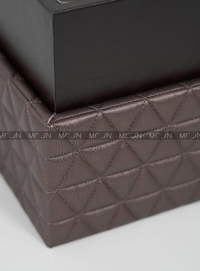 MOON慕空间样板房衣帽间收纳盒摆件提手箱家居展厅装饰品摆设道具