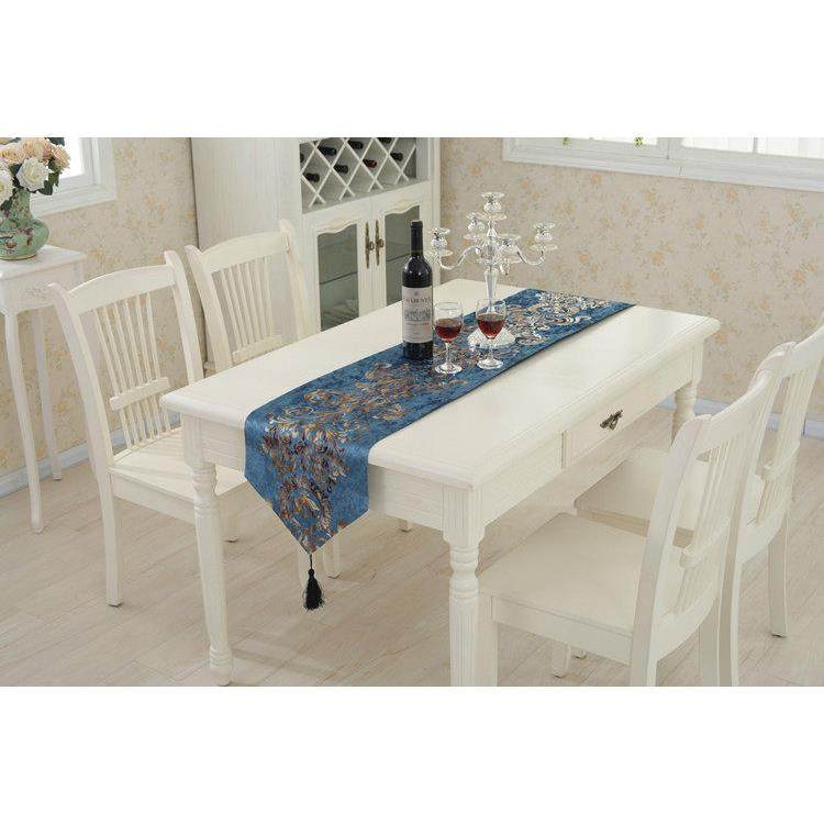 高档 蓝色欧式时尚简约现代 奢华新古典西餐桌旗茶几旗电视柜布巾,淘宝优惠券,粉丝福利购,淘宝优惠卷