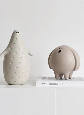 现代简约高级感客厅家居软装饰品儿童房创意卡通动物装饰艺术摆件