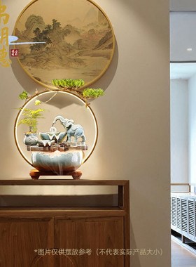 速发弗朗意招财流水摆件客厅收银台创德转运球办公室象大店铺开业