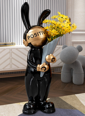 速发客厅迎宾摆件大型落地花瓶纳花插收干玄门家居装饰品关厅摆设