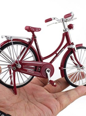 速发创意老式复古凤凰牌二八大杠自行车模型客厅摆件酒柜桌面装饰