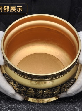 黄铜香炉家用拜神祖先供奉祠堂中堂上香拜山烧香插香线香炉香薰炉
