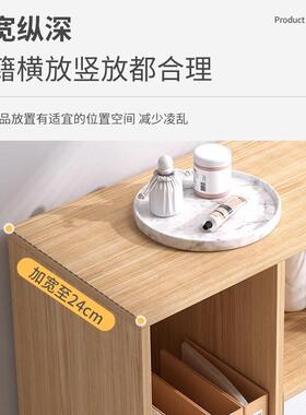 书架置物架落简易家用地书柜带防尘柜储物柜门客XIT厅置物靠墙收