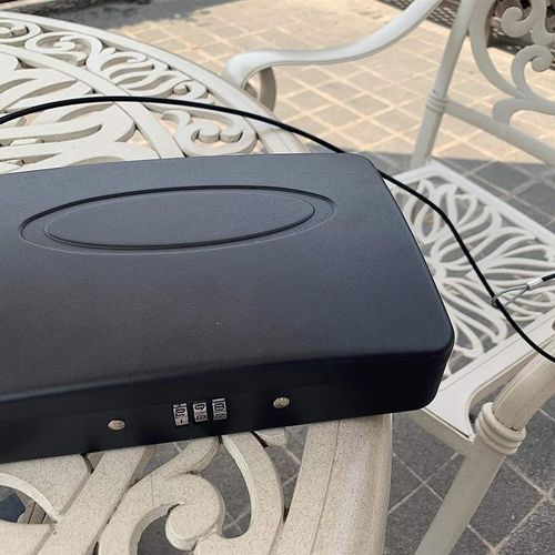 手提便携式保险箱保管盒钢丝绳全钢迷你收纳O盒铁盒移动手机车载 - 图1