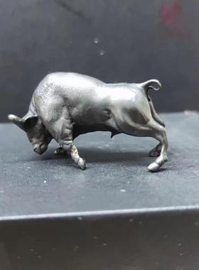 华尔街铜牛装饰金牛翱翔工艺办公室桌牛城全铜牛装饰装饰