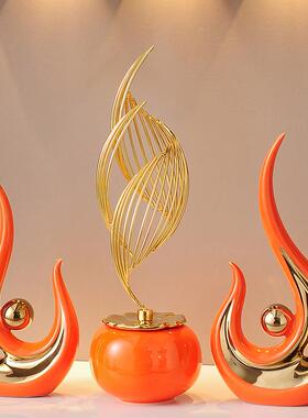 客厅摆件高端大气上档次轻奢高档家居玄关电视柜餐边柜酒柜装饰品