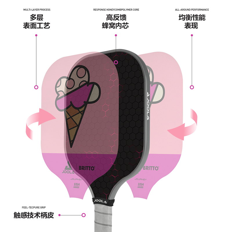 JOOLA优拉USAPA认证匹克球拍板Britto联名款儿童初学pickle ball - 图1