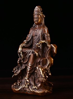 速发世铜铜全音菩萨佛像仿用客厅办公室店铺自在观音水月观音观像