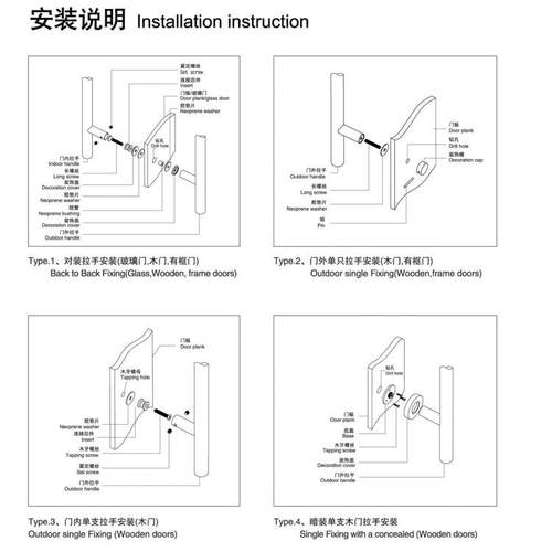 雕五金商O标LOG璃铸铝门拉手QOQ玻门圆形铝合金拉手刻入户门推拉 - 图3