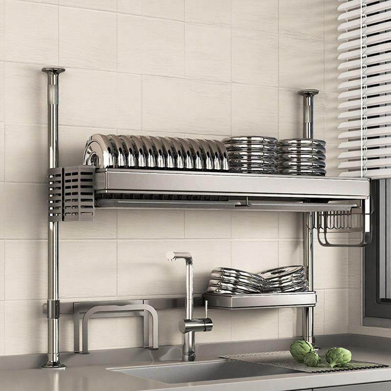 顶天碟立地?厨房置物架水槽沥水架不锈钢碗架多层收纳架架放10024,淘宝优惠券,粉丝福利购,淘宝优惠卷