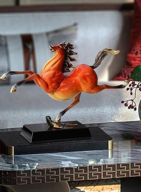 马到成功家用客厅茶几玄关创意中式装饰品办公室开业商务礼品摆件