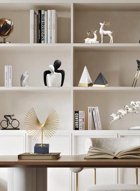 现代轻奢客厅高档酒柜创意摆件家居柜子办公室上档次装饰品工艺品