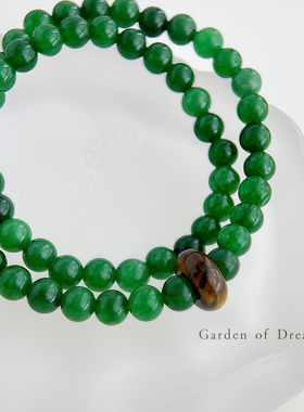 【青青子衿】中式国风天然石手链文艺复古双层叠戴手串古风女手饰