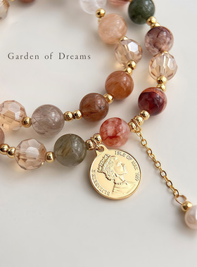 【风起疏云】国潮天然石设计水晶手串新中式复古中式双层手链饰品