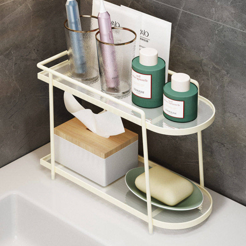 浴室洗手间洗漱台置物架梳妆台轻奢级感桌面化妆品漱口杯收纳架,淘宝优惠券,粉丝福利购,淘宝优惠卷