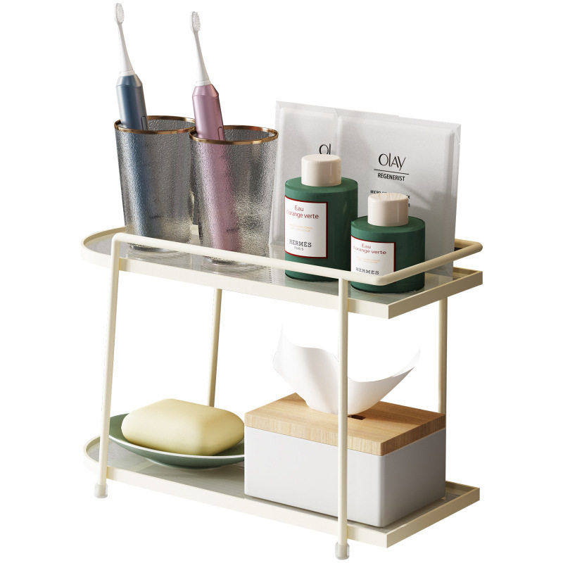 浴室洗手间洗漱台置物架梳妆台轻奢级感桌面化妆品漱口杯收纳架,淘宝优惠券,粉丝福利购,淘宝优惠卷