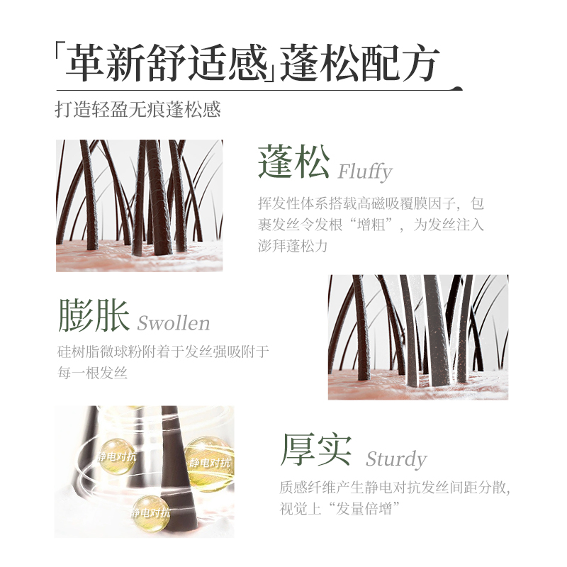花美心蓬蓬水定型喷雾旗舰店自然蓬松蓬松水空气感高颅顶发胶男士