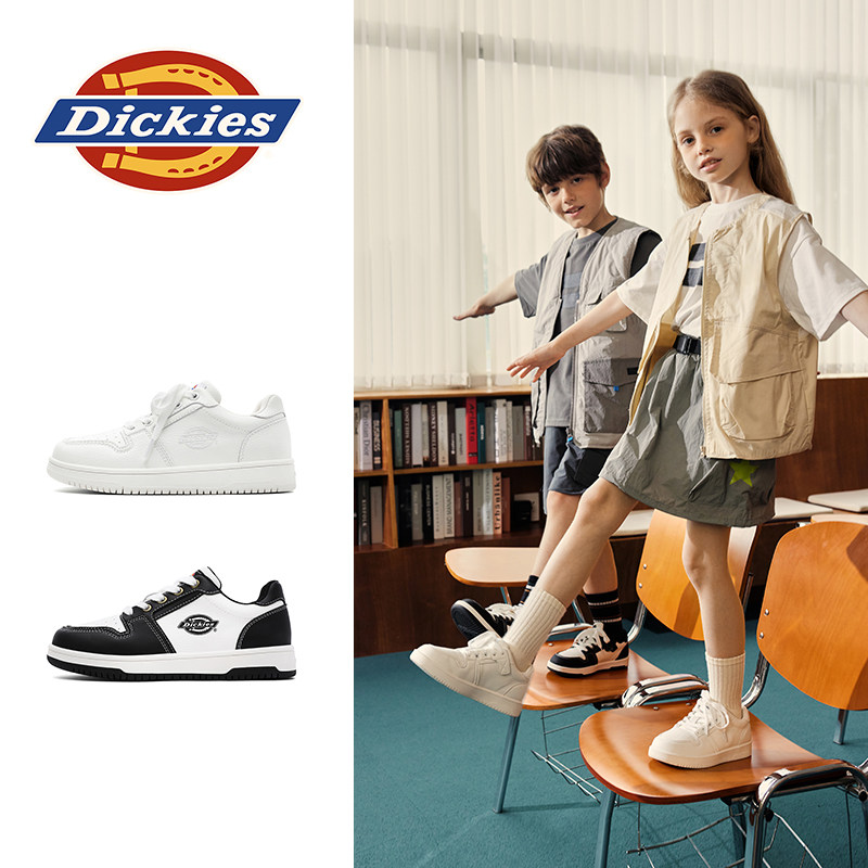 Dickies童鞋儿童小白鞋男童女童耐磨透气板鞋运动鞋2025秋季新款,淘宝优惠券,粉丝福利购,淘宝优惠卷
