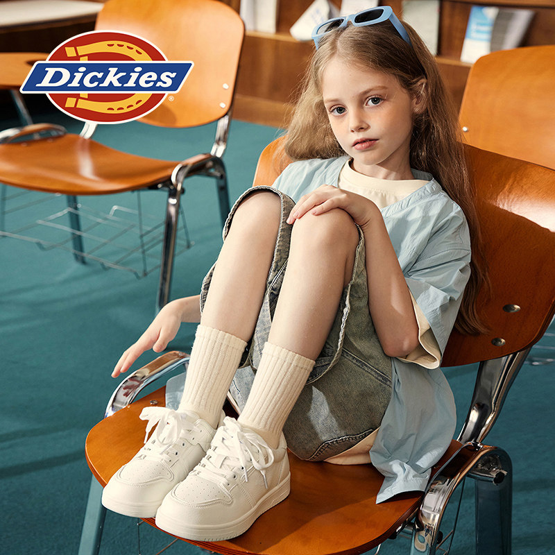 Dickies童鞋儿童小白鞋男童女童耐磨透气板鞋运动鞋2025秋季新款,淘宝优惠券,粉丝福利购,淘宝优惠卷