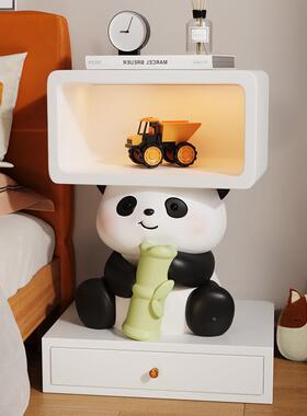 新熊猫床视头柜款大型落地摆件边几创儿童卧室SHDB5241客厅电沙意