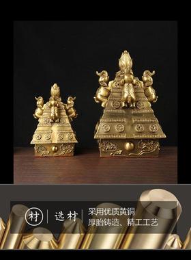 铜财象高升摆件 铜大象摆件 铜竹笋摆件 办公桌摆件 财位摆件