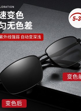 速发自动感光变色太新士墨能偏光防紫外线2024男款端智镜
